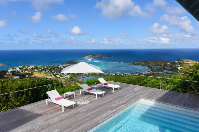 pool ocean view at Villa Abby in Vitet - St. Barts Villa Rental