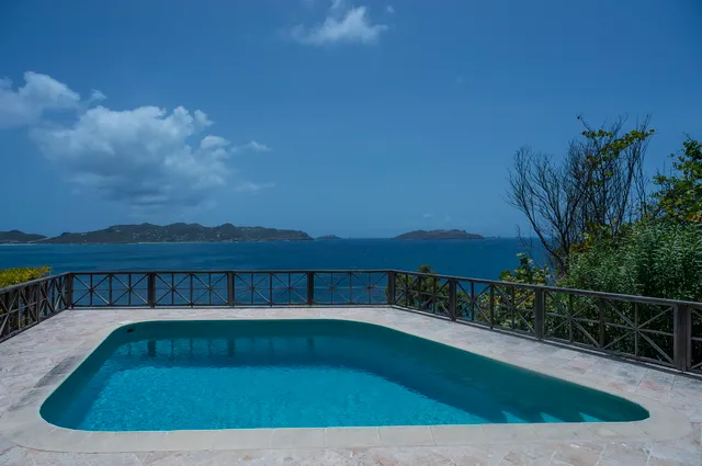 pool ocean view at Villa Adage in Pointe Milou - St. Barts Villa Rental