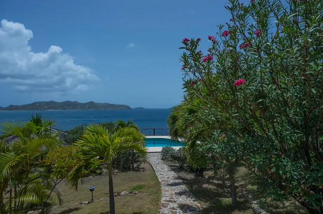 pool ocean view at Villa Adage in St Barts - St. Barts Villa Rental