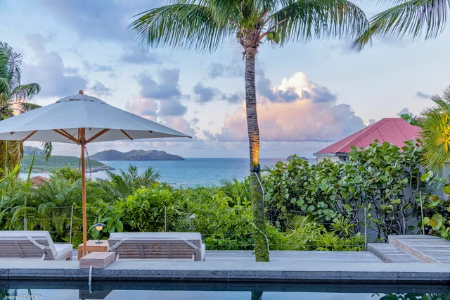 pool ocean view at Villa Aliza in St. Jean - St. Barth Villa Rental