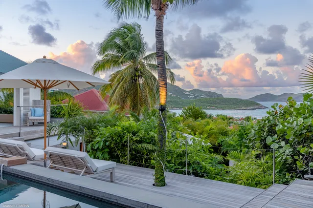 pool ocean view at Villa Aliza in St Barts - St. Barts Villa Rental