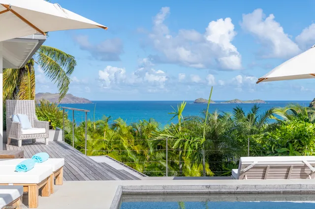 pool ocean view at Villa Aliza in St Barts - St. Barth Villa Rental