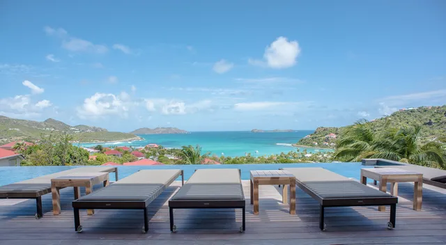 pool ocean view at Villa Alta Rocca in St. Jean - St. Barts Villa Rental