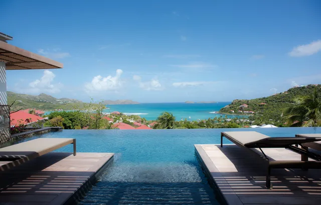 pool ocean view at Villa Alta Rocca in St Barts - St. Barts Villa Rental