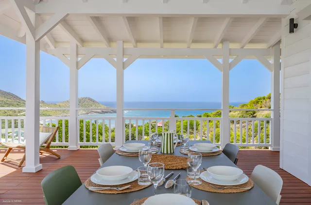 Outside dining at Villa Amalur in Toiny - St. Barts Villa Rental