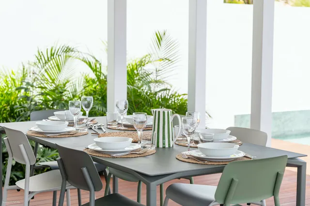 Outside dining at Villa Amalur in St Barts - St. Barth Villa Rental