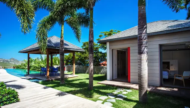 terrace at Villa Angelique in St Barts - St. Barts Villa Rental
