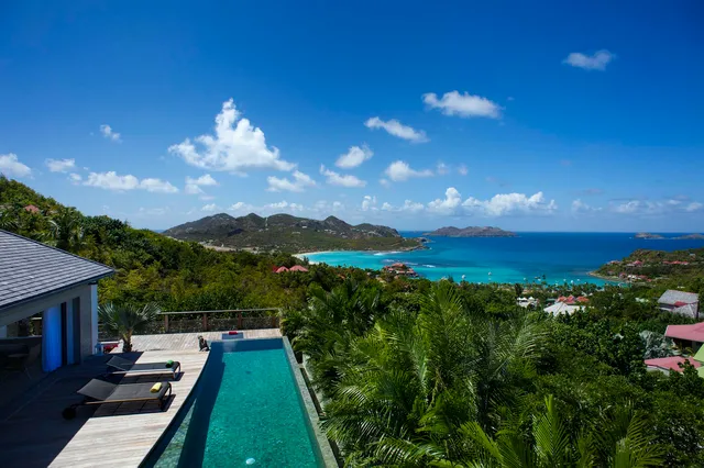 Angélique pool ocean view at Villa Angelique in St Barts - St. Barts Villa Rental