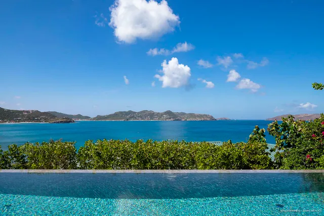 Pool View at Villa Arawak in Pointe Milou - St. Barth Villa Rental