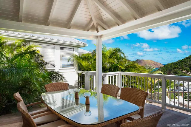 outside dining at Villa Art in St Barts - St Barts luxury vacation rental