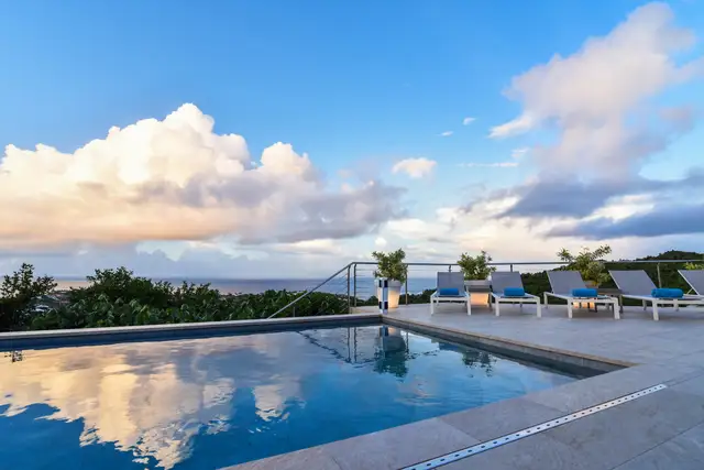 pool at Villa Au Coeur du Rocher in St Barts - St. Barts Villa Rental