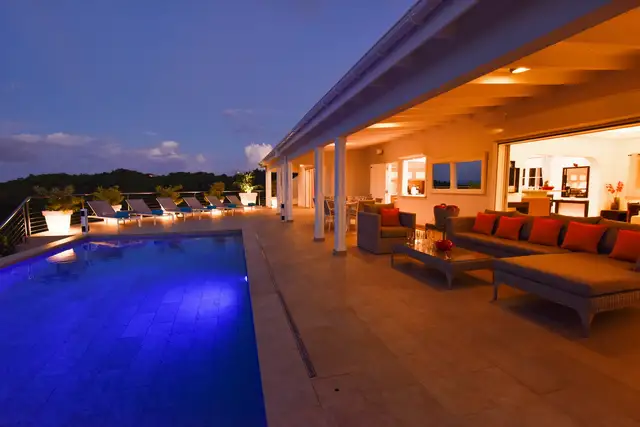 pool at Villa Au Coeur du Rocher in St Barts - St. Barth Villa Rental