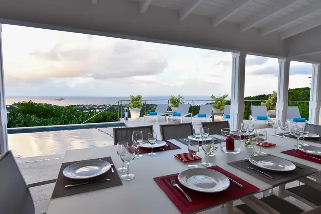 terrace at Villa Au Coeur du Rocher in St Barts - St Barts luxury vacation rental