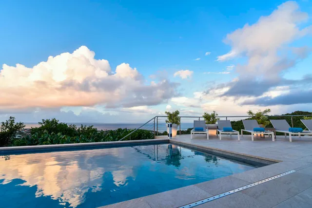 coeur du Rocher - Pool night at Villa Au Coeur du Rocher in St Barts - St. Barts Villa Rental