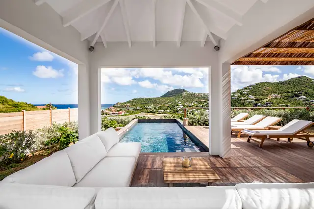 pool at Villa Au Paille en Queue in St Barts - St. Barts Villa Rental