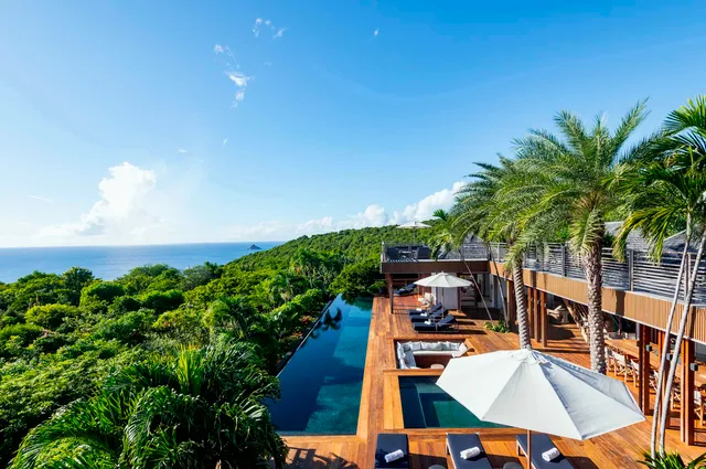 Aerial view at Villa Aura in St Barts - St. Barts Villa Rental