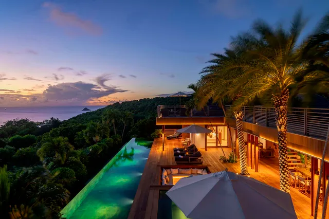 Aerial view at Villa Aura in St Barts - St Barts luxury vacation rental
