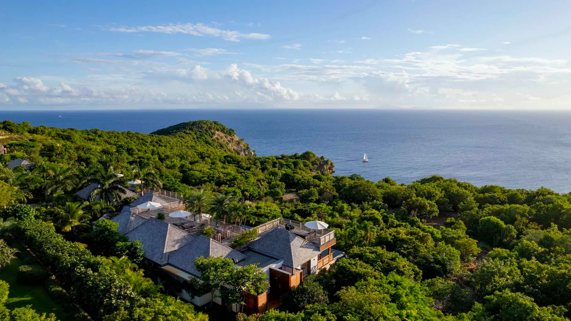 Aerial view at Villa Aura in St Barts - St Barts luxury vacation rental