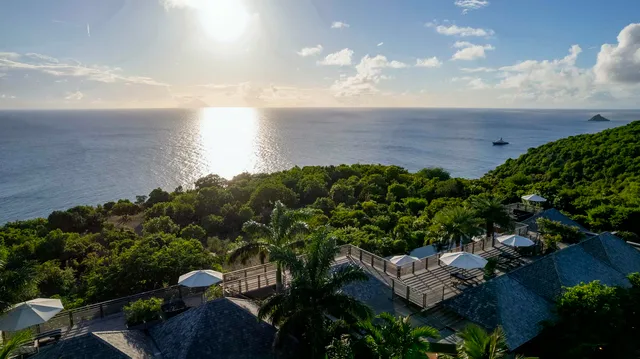 Aerial view at Villa Aura in St Barts - St. Barts Villa Rental