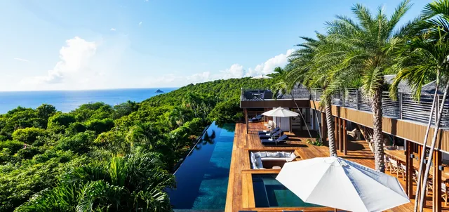 aerial at Villa Aura in St Barts - St. Barts Villa Rental