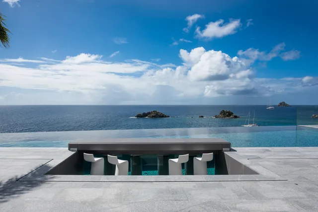 pool at Villa Axel Rocks in St Barts - St. Barth Villa Rental
