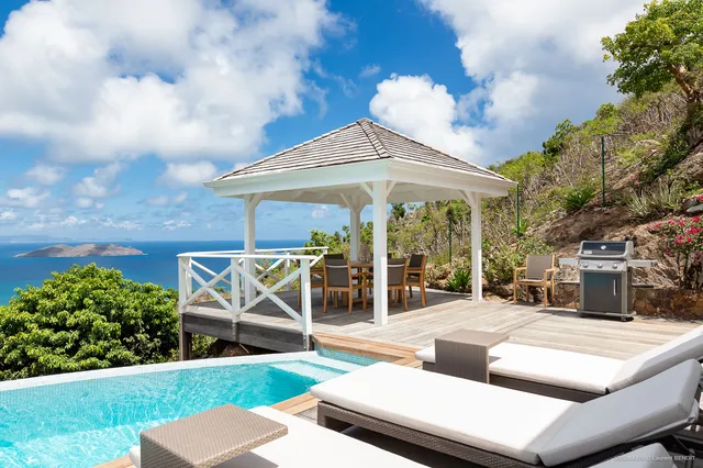 terrace at Villa Azètes in St Barts - St. Barts Villa Rental