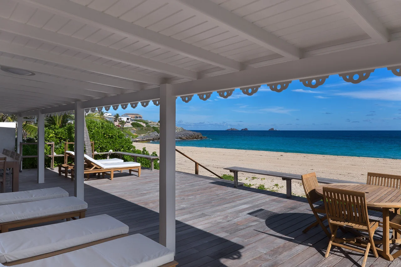 terrace at Villa Beach House in St Barts - St Barts luxury vacation rental