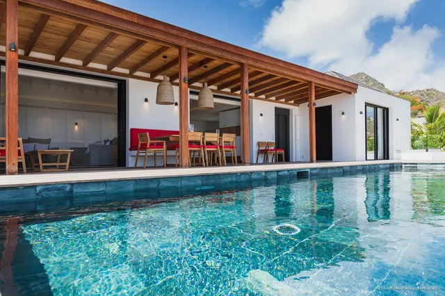 pool at Villa Belharra Lagon in St Barts - St. Barts Villa Rental