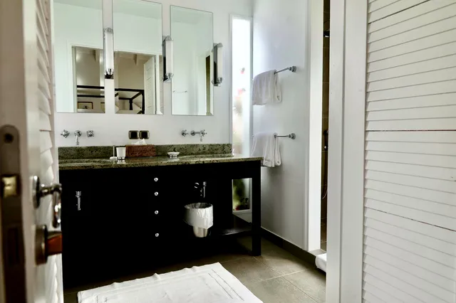 Bathroom at Villa Belle Bague in Colombier - St. Barth Villa Rental