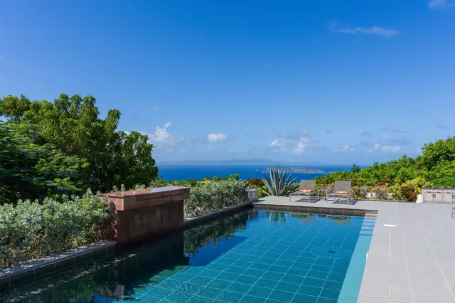pool at Villa Belle Bague in St Barts - St. Barts Villa Rental