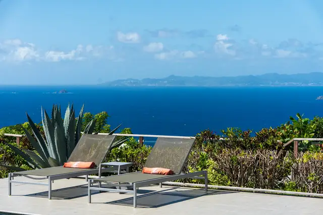 terrace at Villa Belle Bague in St Barts - St. Barts Villa Rental