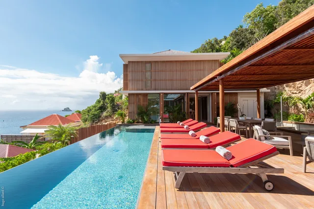 terrace at Villa Bianca in St Barts - St. Barts Villa Rental