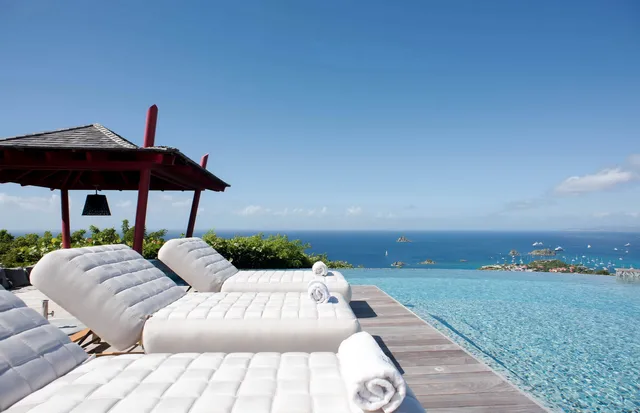 pool at Villa Blue Swan in St Barts - St. Barth Villa Rental