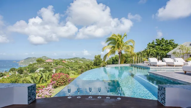 pool at Villa Blue Swan in St Barts - St. Barts Villa Rental