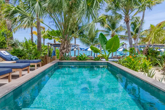 pool at Villa Bohemian Blue in St Barts - St. Barts Villa Rental