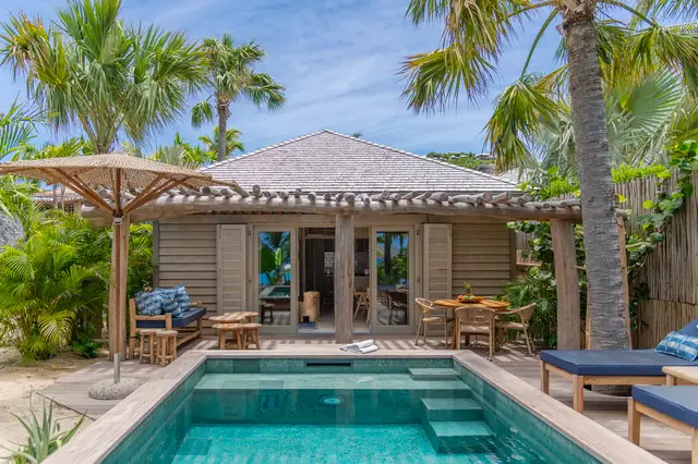 terrace at Villa Bohemian Blue in St Barts - St. Barts Villa Rental