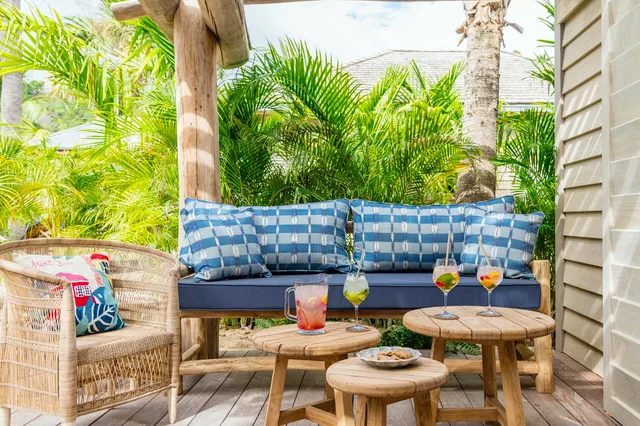 Blue - Outside living at Villa Bohemian Blue in St Barts - St Barts luxury vacation rental