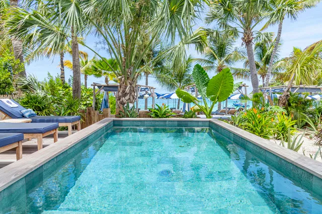 Blue - Pool at Villa Bohemian Blue in St Barts - St. Barts Villa Rental