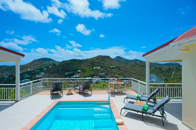 pool at Villa Bonjour in St Barts - St. Barts Villa Rental