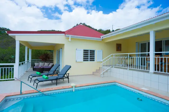 pool at Villa Bonjour in St Barts - St. Barth Villa Rental
