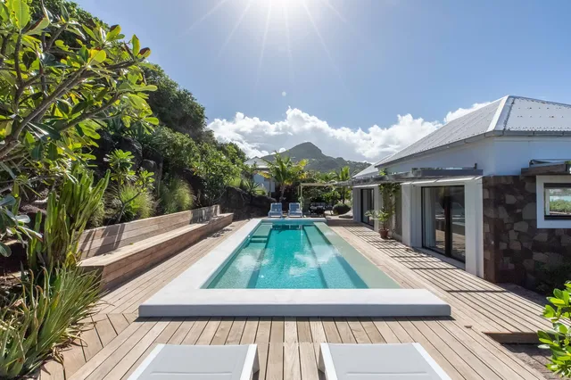 pool at Villa Borderline in St Barts - St. Barth Villa Rental
