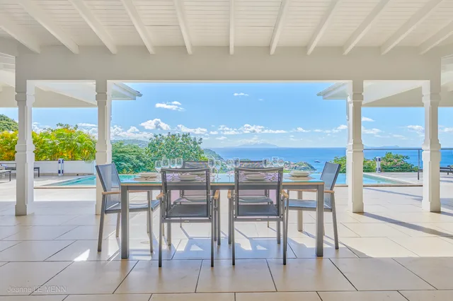 terrace at Villa Cactus in St Barts - St. Barth Villa Rental