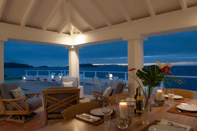 terrace at Villa Cap au Vent in St Barts - St Barts luxury vacation rental