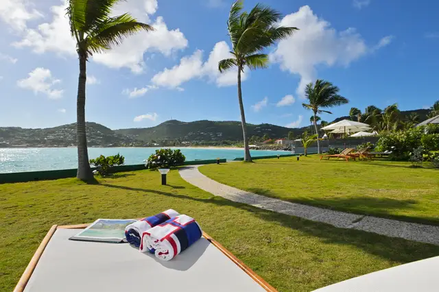 terrace at Villa Cap Fréhel in St Barts - St. Barts Villa Rental