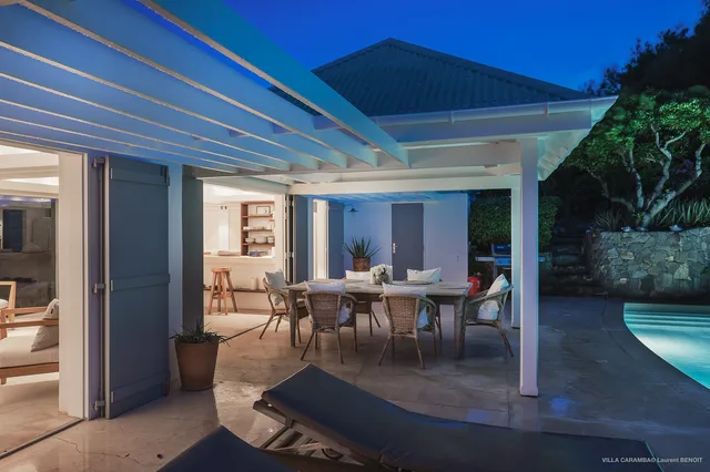 terrace at Villa Caramba in St Barts - St. Barts Villa Rental