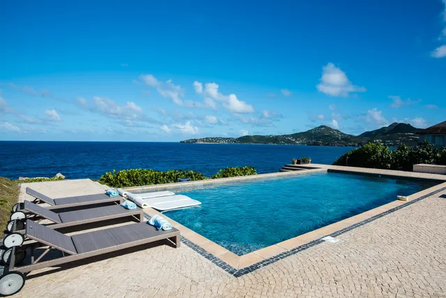 pool at Villa Caribbean Breeze in St Barts - St. Barts Villa Rental
