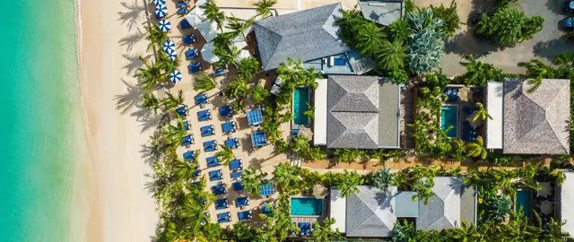 aerial at Villa Coco Mango in St. Jean - St. Barth Villa Rental