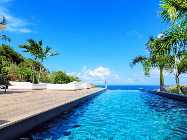 pool at Villa Coco Rock in St Barts - St. Barts Villa Rental
