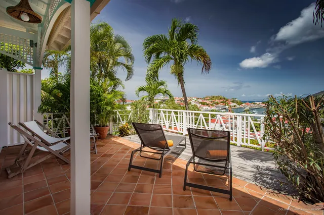 Ccle2 terrace at Villa Colony Club E2 in St Barts - St. Barth Villa Rental