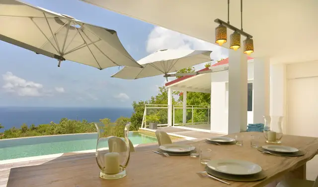 terrace at Villa Dasha in St Barts - St. Barts Villa Rental